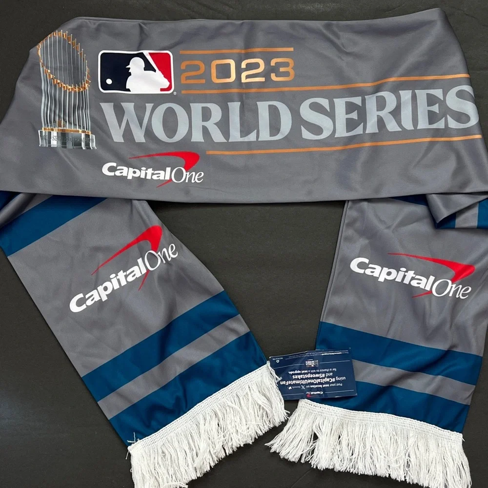 2023 World Series Gray and Blue Scarf